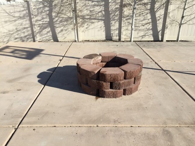 Making a fire pit like this is as easy as playing with building blocks as a kid...and just as fun!