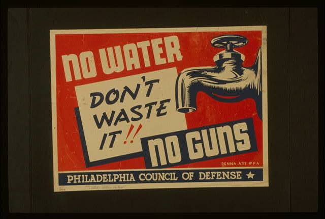 We've come up with better reasons to conserve water today, like upholding basic quality of life for underprivileged people and stuff like that.