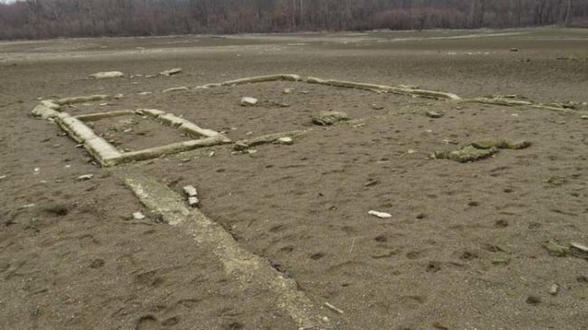 They're filled in with mud right now, but if someone cleaned them out, they'd still be in good shape. It makes you wonder what's buried there.