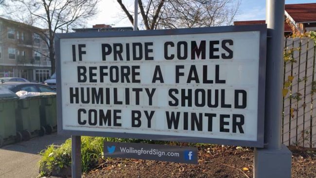 If only humility was achieved that easily.