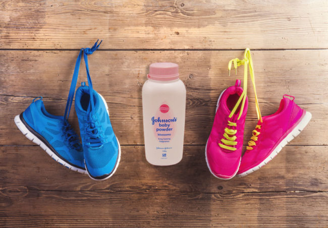 Put some baby powder in especially stinky shoes overnight -- in the morning, the odor will be gone and you can just dump the excess out!