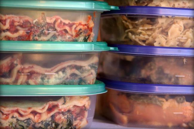 When storing warm leftovers, leave a corner of the container open to vent.