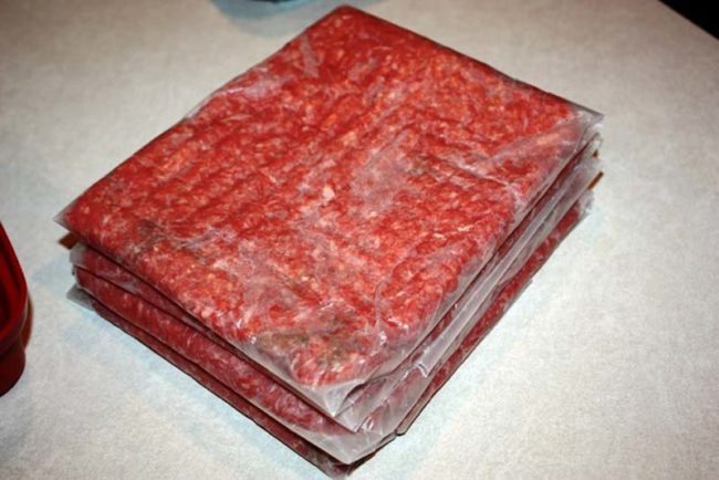 Flatten meat before you freeze it to reduce defrosting time.