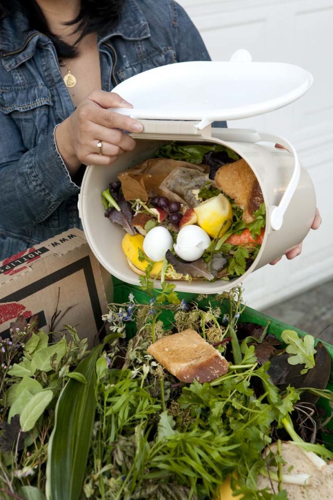 As you cook, toss your scraps and garbage in the same container to make the clean-up process easier.