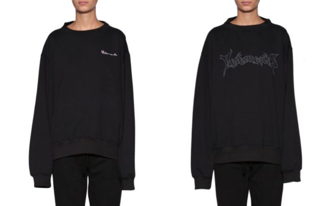 But celebrities are over here like, "Forget all that. I need drop exorbitant amounts of money on something I could easily grab at Target." Ladies and gentlemen, meet the infamous $800 sweatshirts by <a href="http://vetementswebsite.com/" target="_blank">V&Ecirc;TEMENTS</a>.