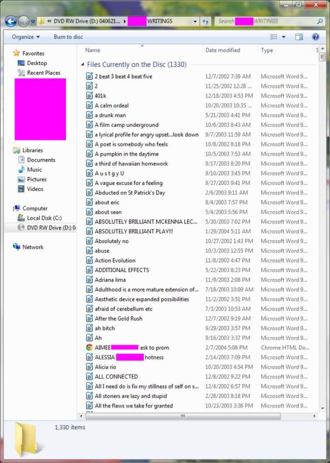 And those are just a few of the many, many documents that sGypsy found on that disk.