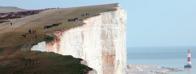 Beachy Head &mdash; This chalk headland overlooking the ocean is a famous English landmark known for its beauty. Sadly though, about 20 people take their lives there every year, too. Because of the cliff's morbid reputation, some Good Samaritans patrol it with the hopes of preventing more tragedies.