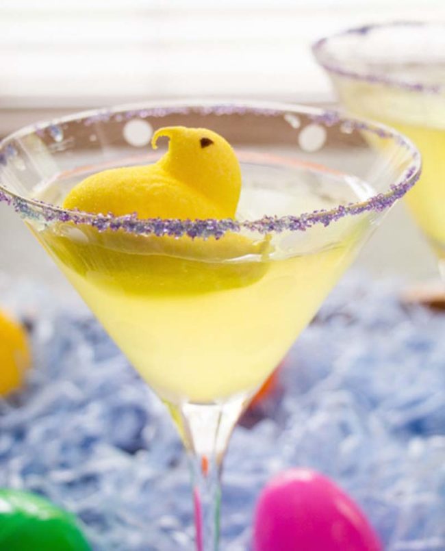 If the kids didn't eat all of the Peeps, make a Peep lemon drop martini for the adults!