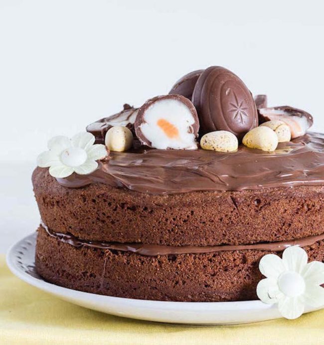 If you love Cadbury creme eggs, this cake is definitely for you.