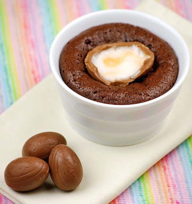 Chocolate lava cake with a Cadbury creme egg in it? OH YEAH, it exists.