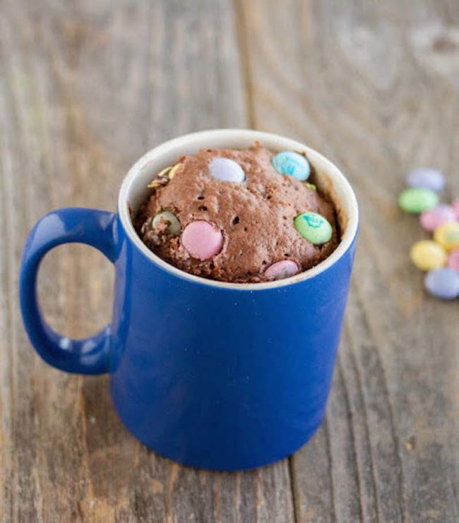 Make a mug cake with all of the assorted candies you have leftover.