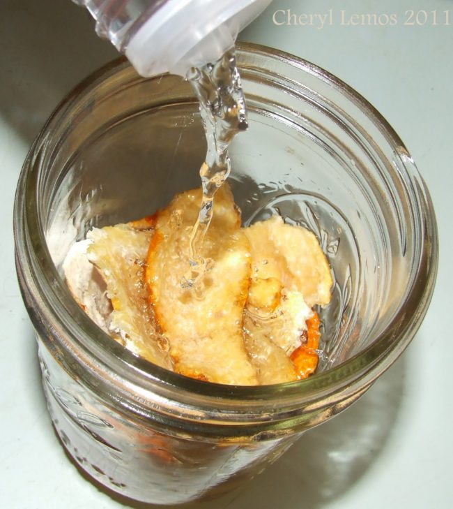 You can also make an orange oil -- this is great for baths and has been known to improve skin tone and reduce anxiety.