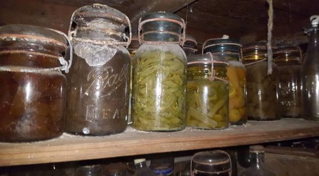 The previous owner apparently liked pickling foods.