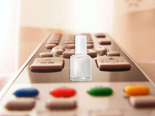 Can't see the buttons on your remote in the dark? Paint important ones with some glow-in-the-dark polish.