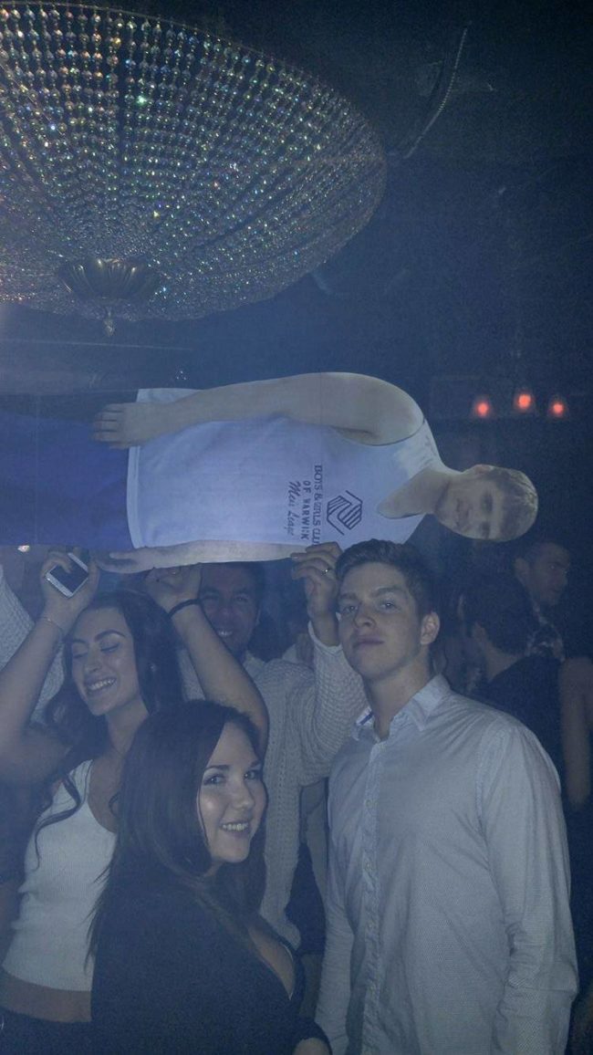 They brought Kevin to the club and quickly discovered that he loved crowd surfing.