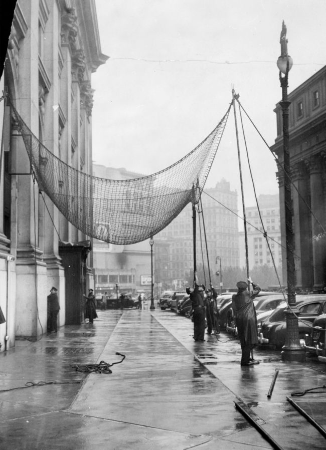 Businesses erect nets to stop employees from committing suicide.