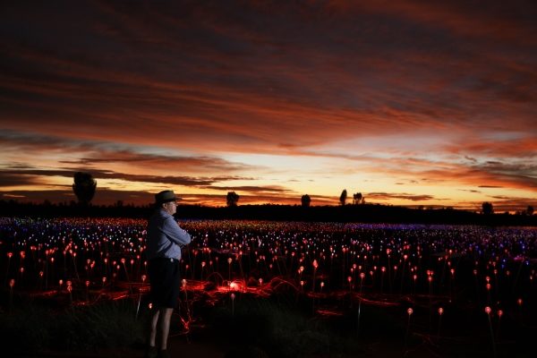 As the sun said goodbye to Australia, it revealed the installation in its most impressive light. Suddenly, Munro's unconventional perspective on the desert made total sense. 