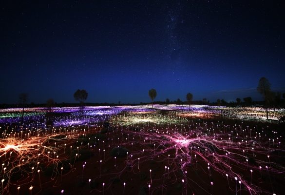 The grand finale -- a brilliant display of lights that sat in striking contrast against the black sky -- was a culmination of Munro's work, and of a vision that followed its creator halfway around the world.