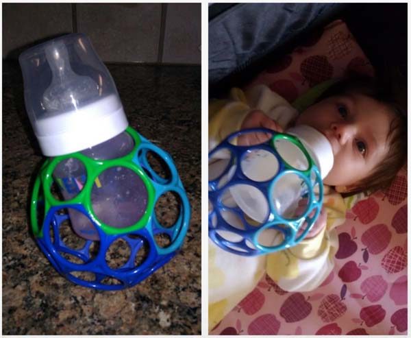 Change the bottle game by enabling your tot to <a href="http://www.instructables.com/id/Baby-Bottle-Cage/" target="_blank">feed themselves</a>.