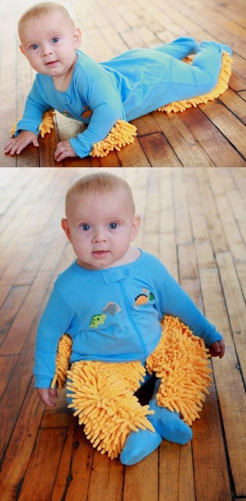 Once your baby learns to crawl, put them in this adorable onesie -- they'll mop while they explore.