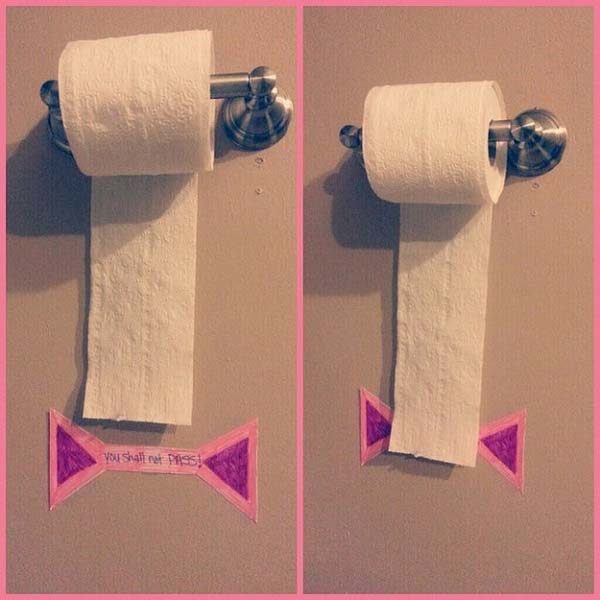 Let your kids know exactly how much toilet paper they should be using.
