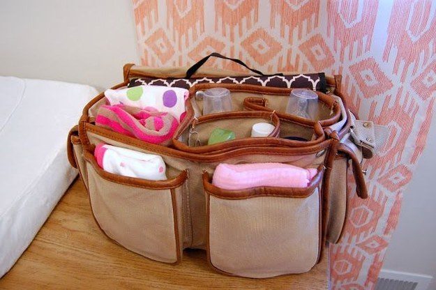 An old camera bag can work as a new diaper bag.