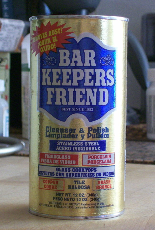 A good way to remove rust off of chrome is to buy a can of Bar Keepers Friend and scrub it away. Short on cash? You can also just <a href="https://funnymodo.com/rusty-chrome/" target="_blank">rub tin foil on it</a> with regular old water.