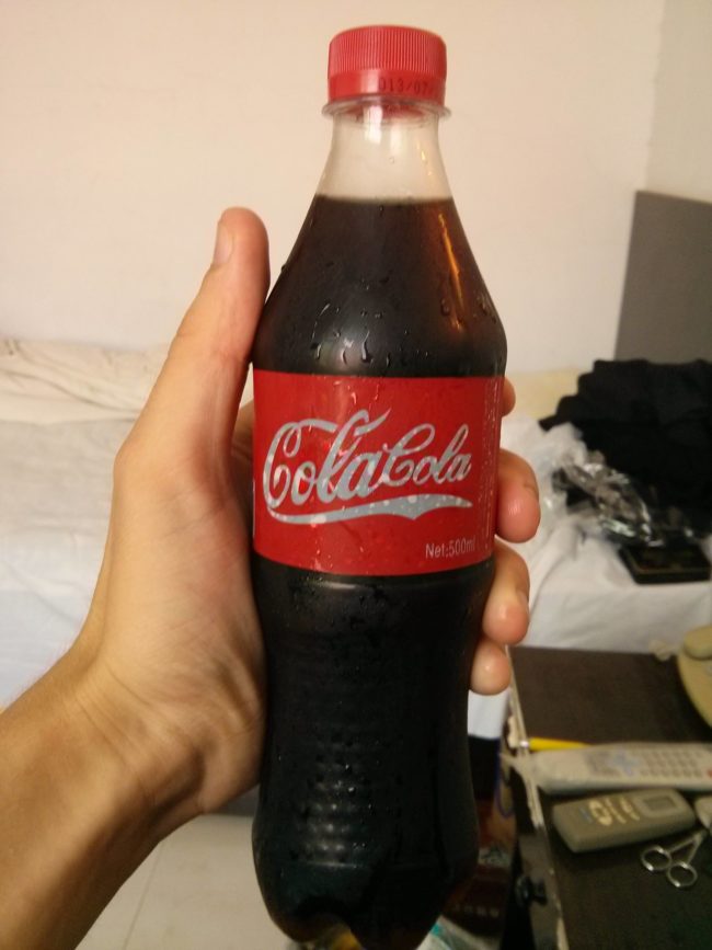 Have a sip of some delicious Cola-Cola. Seems legit!