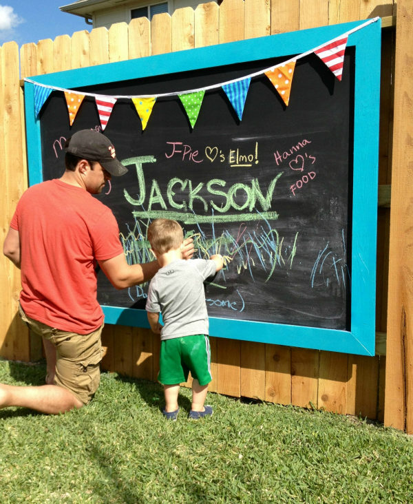 Turn your fence into a wall that your kids are <em>allowed</em> to write on!