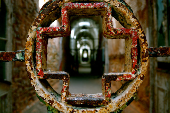 Eastern State Penitentiary was designed by John Haviland and was built on top of 11 acres of farmland outside of Philadelphia. It opened its doors in 1829 and was considered the first true penitentiary.