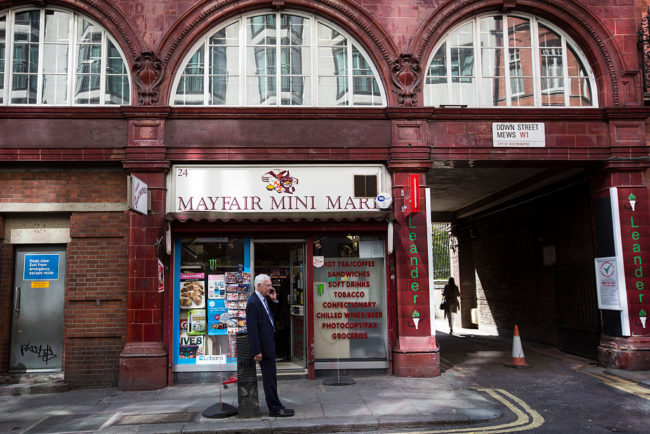 The Down Street tube station opened in Mayfair, West London, in 1907. It was on the Piccadilly line between the Dover Street station (now Green Park) and Hyde Park Corner.