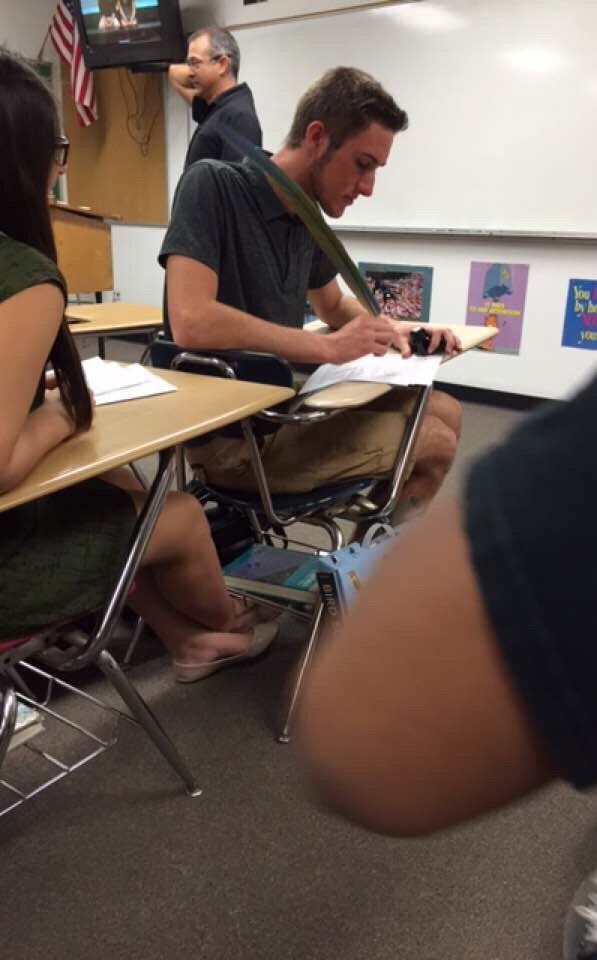 When you ask this teacher for a pen, this is what you get. Well played, sir.