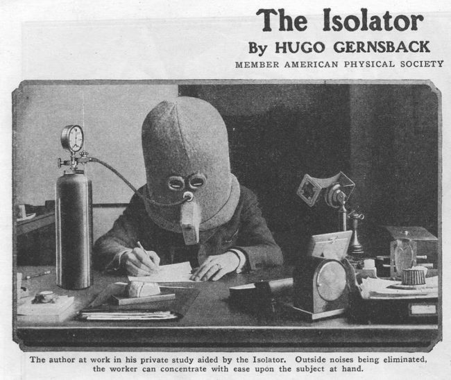 It rendered the wearer deaf and pumped them full of oxygen from a tank. The user could only see out of the tiny slits in the helmet so they could focus solely on the task in front of them. It was like the human version of horse blinders, basically.