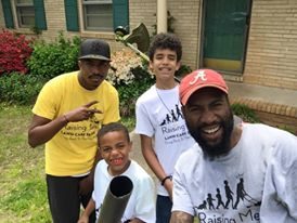 That's when Raising Men Lawn Service was born. Smith recruited a few more young people to join his campaign. As an incentive, the volunteers are given new shirts based on how many community members they help!