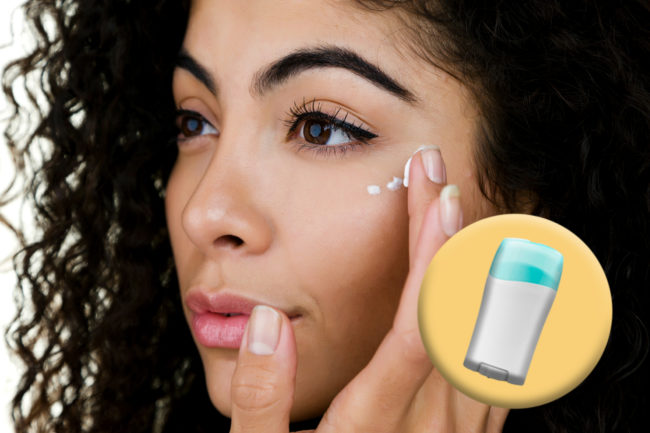 If you run out of primer and your oily face makes a mess of all that pretty makeup, apply a thin layer of deodorant to areas where you get shiny before putting on foundation.