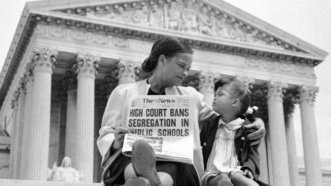 1954: Brown v. Board of Education rules that segregation in schools is unconstitutional.
