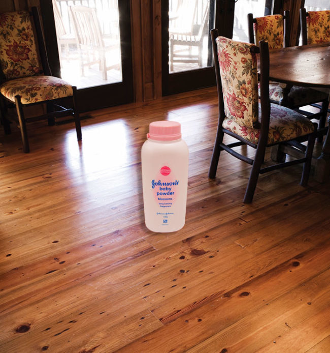 Get rid of creaky floors by dusting any noisy spots with baby powder. 