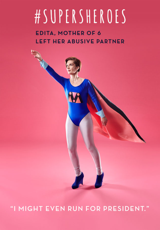 And that is how their "#Superheroes" project was born. In collaboration with women who escaped their abusers and photographer <a href="http://neringark.com/" target="_blank">Neringa Rekasiute</a>, the team planned a photo shoot that allowed them to embrace their power.