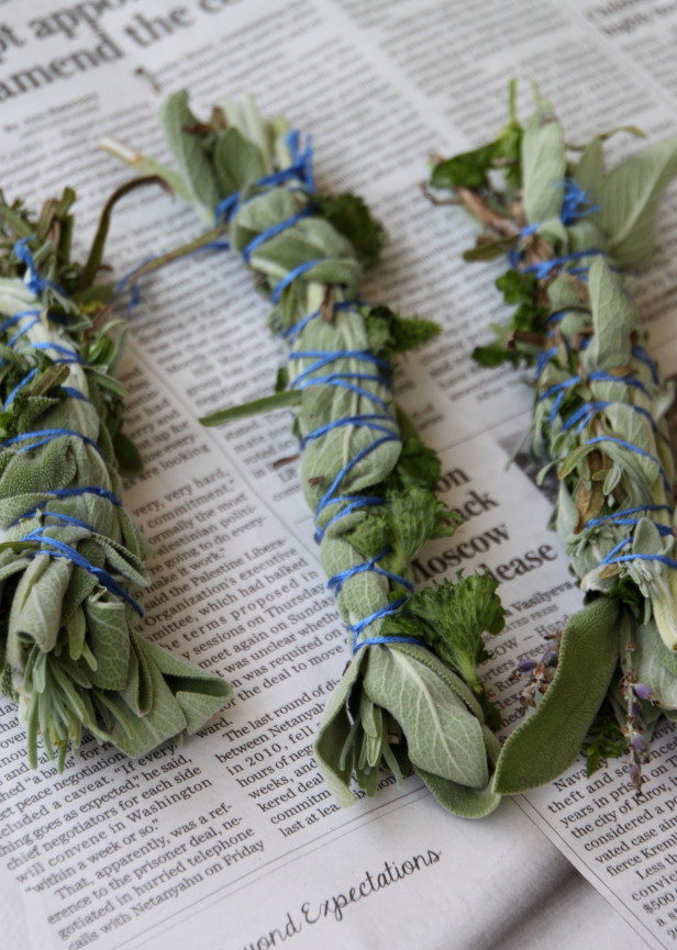 Tie lavender, sage, and mint bundles together and carry them with you for when you need to <a href="http://www.hgtvgardens.com/herbal-mosquito-repellent?soc=pinterest" target="_blank">keep mosquitoes away</a>.