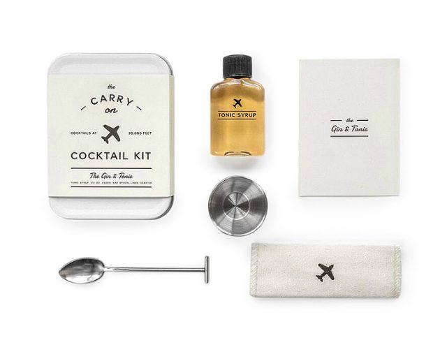 Drink the pain of flying away with this <a href="http://www.uncommongoods.com/product/gin-and-tonic-carry-on-cocktail-kit" target="_blank">gin and tonic kit</a> that's carry-on friendly!