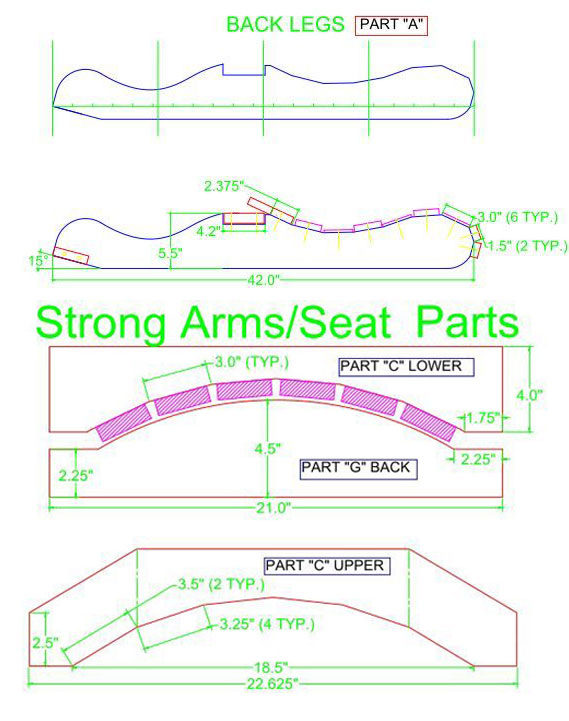 Using a computer program, he sketched out this design for his chair.