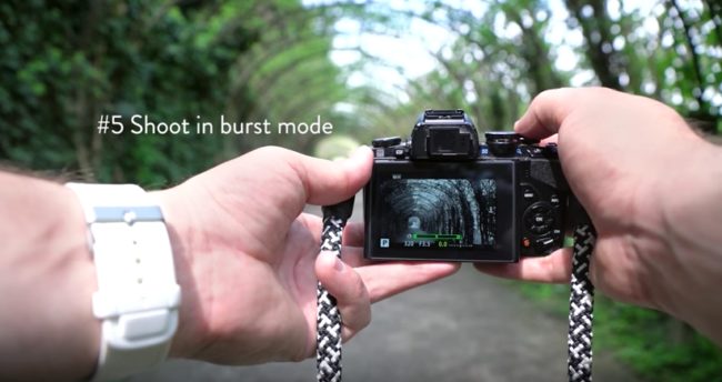 By shooting in burst mode, you can pick the best photo from a ton of similar snaps.