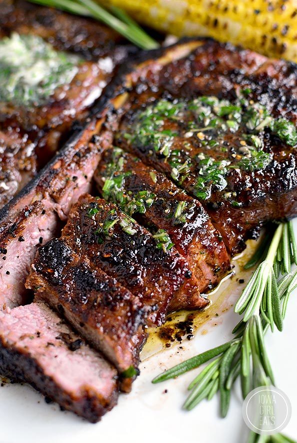 Okay, but can we talk about this <a href="http://iowagirleats.com/2015/06/17/perfect-grilled-steak-with-herb-butter/" target="_blank">steak with herb butter</a>? Can we?!