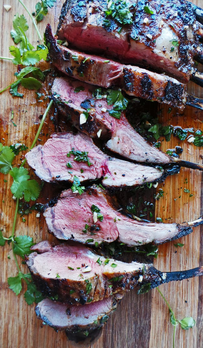 But if you want to go <em>super</em> fancy, this <a href="http://www.vodkaandbiscuits.com/2015/05/22/spiced-grilled-rack-of-lamb/" target="_blank">grilled rack of lamb</a> is all you need to set the mood.