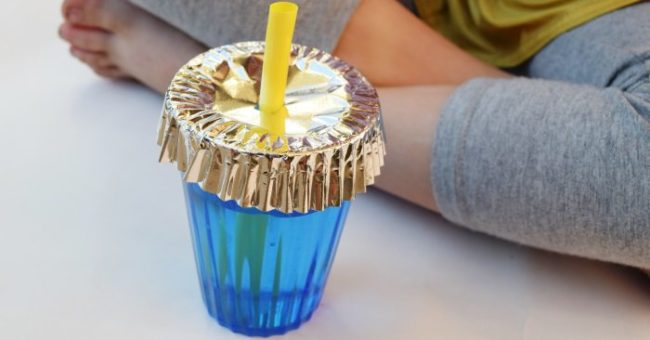 Keep sand out everyone's drinks with simple cupcake liners.