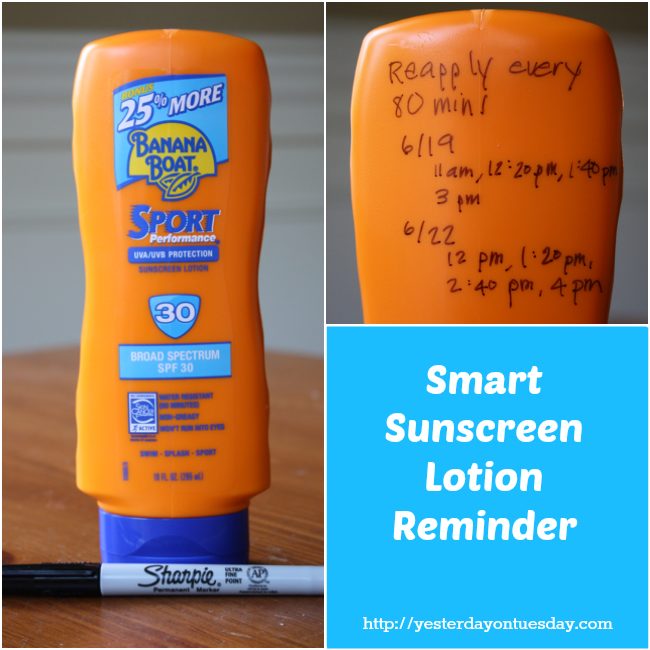 Have a built-in reminder of when you need to reapply right on your bottle.