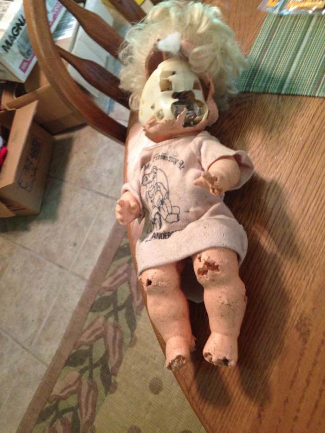 This is what your favorite doll looks like after spending 20 years in the attic.