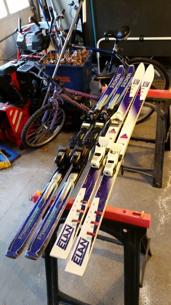 After seeing an Adirondack chair made of skis at a lodge, mara0192 was inspired to make his own. He bought three pairs of skis secondhand and got to work.