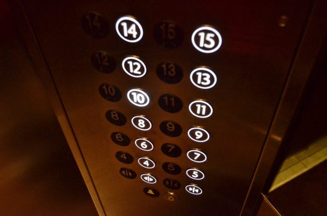 If you feel like you are going to be attacked in an elevator, quickly press all the buttons.