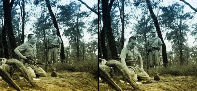 The following photo series surfaced online earlier this week. It shows an unnamed Japanese officer preparing for and then committing suicide following a defeat.